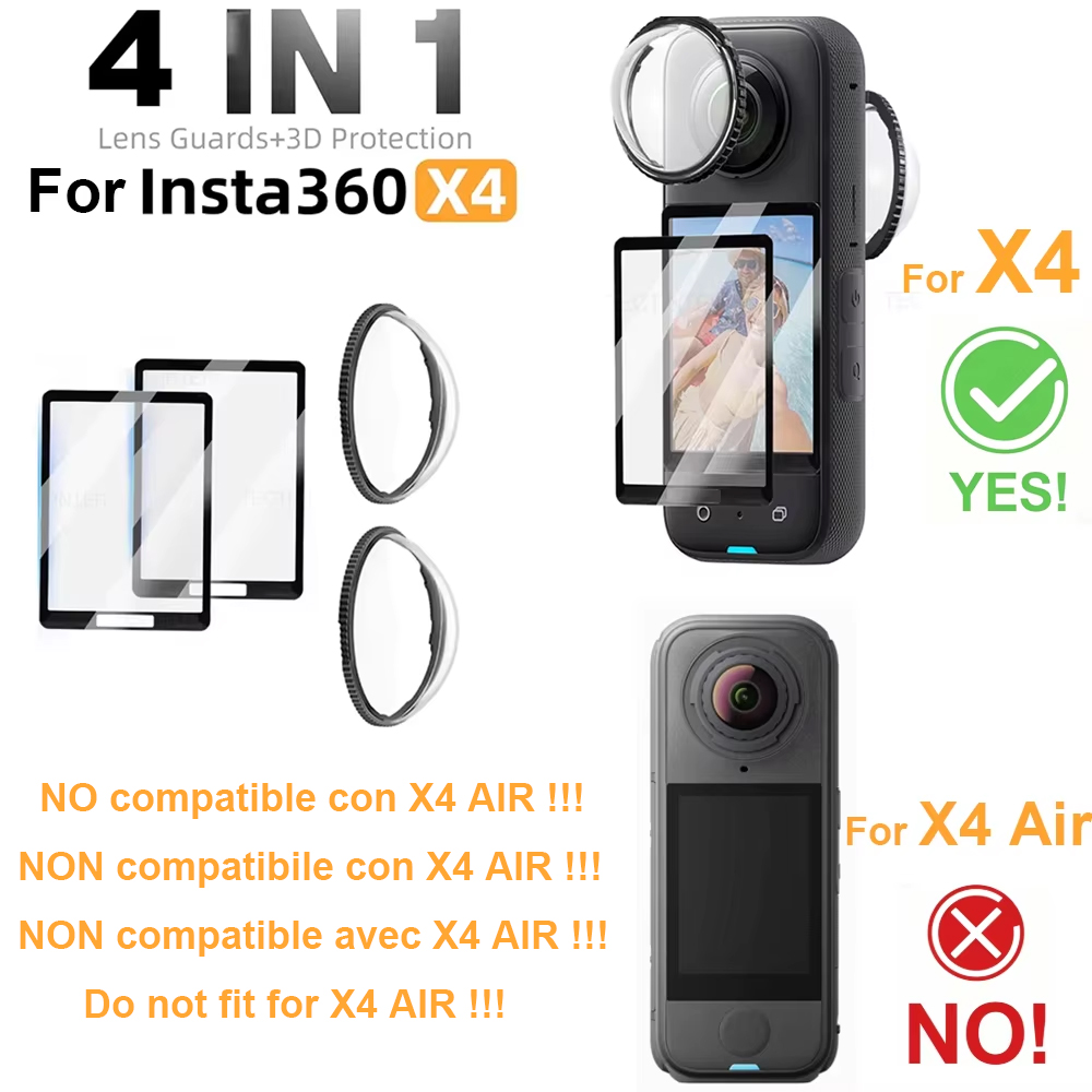 Insta360 Camera X4 - Protetor de Lente e Tela para