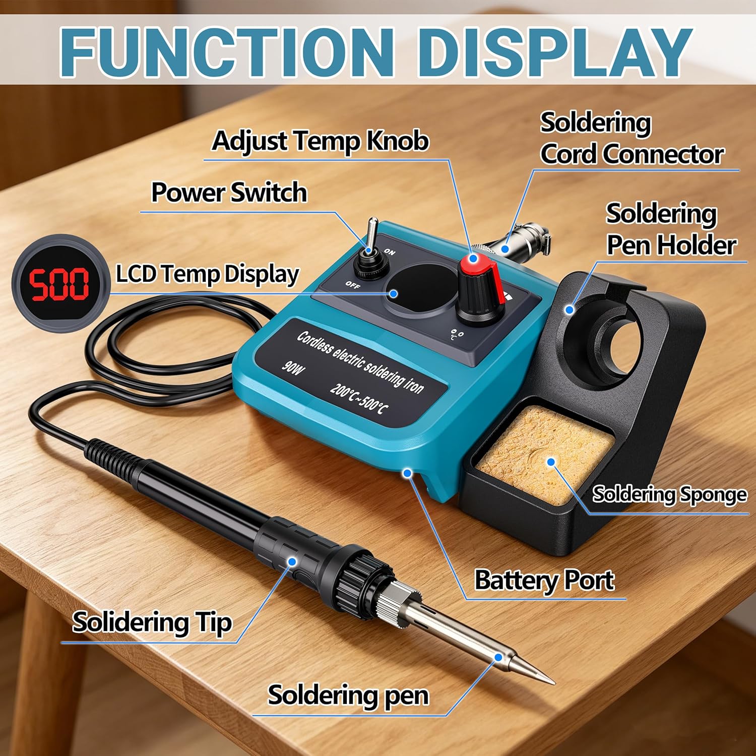 Kit de Ferro de Solda Digital  - Electronics Repair Kit With Soldering Iron avaliação e preço